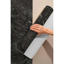 Siyah Mermer Desenli Yapışkanlı Kaplama Kağıdı 5 Metre X60CM