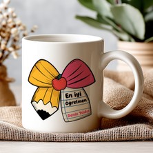 Isimli Öğretmenler Günü Tasarımlı Beyaz Kupa Bardak, Öğretmenler Günü Hediyesi, Kişiye Özel Bardak