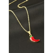 İlkyaz Fashion Biber Uçlu Mineli Kolye