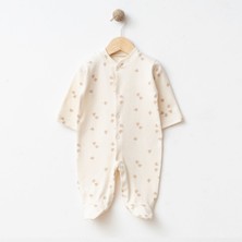 Esya Baby 1071EB – Mushroom Dream Unisex Patikli Bebek Tulum | Bej Yenidoğan Tulum