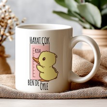 Hayat Çok Kısa Yazılı Komik Kupa Bardak – Komik Yazılı Bardak, Eğlenceli Kupa Bardak