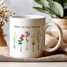 Ailem En Güzel Bahçem Kişiye Özel Isimli Çiçek Kupa – Anneye, Babaya, Aile Hediyesi