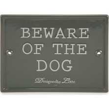 Nrzsnt Beeztees Dbl Dikkat Köpek Var Uyarı Tabelası, Seramik, Gri, 20X16CM