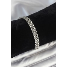 Pazarcan 316L Çelik 7 mm Kalınlıkta Gümüş Renkli Erkek Bileklik