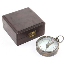 Ahşap Kutulu Pirinç Pusula