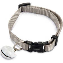 Nrzsnt Beeztees Kedi Boyun Tasması, Zilli, Açık Gri, 20-30CM