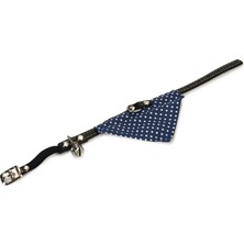 Nrzsnt Beeztees Kedi Boyun Tasması, Bandanalı, Zilli, Mavi, 24-29CM