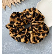 Calina Home Leopar Pamuk-Saten Lastikli Saç Tokası