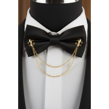 Gold Renk Kraliyet Zambağı Zincirli Gömlek & Ceket & Damatlık & Yaka Iğnesi