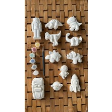 Denimay Hediyelik Mega Taş Boyama Seti | Dinozor, Uzay, Araç ve Sevimli Figürler | Yaratıcı Boyama Oyunu