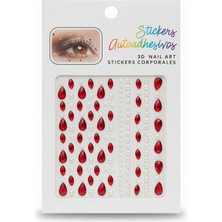 Kendinden Yapışkanlı Vücut ve Yüz Taşı Tırnak Taşı Makyaj Taşı Yapışkan Festival Taşı Yüz Taşı