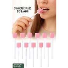 SHC4200 Bfs Süngerli Swab - Ağız ve Diş Bakım Çubuğu - 200 Adet Aile Paketi