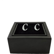 Kişiye Özel C Harfli Kol Düğmesi