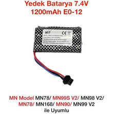 Mn Model MN78/MN99S V2/MN98 V2/MN78/MN168/MN90/MN99 V2 Rc Uzaktan Kumandalı Araba Için Batarya Pil 7.4V 1200MAH E0-12