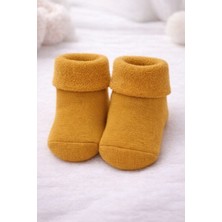 Gigi Giyim Kıvrık Doğal Pamuk Havlu Unisex Çocuk Çorap