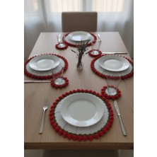 El Örgüsü Supla Bardak Altlığı Seti Amerikan Servis