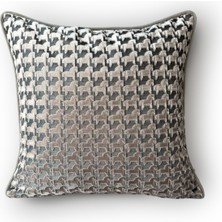 Lidoma Home "troya" Dokulu At Figürlü Kırlent 45X45 - Açık Gri