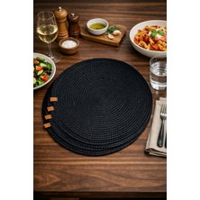 Naspar Siyah Amerikan Servis 32 cm 6 Parça Yuvarlak Set ile Sofra Şıklığı ve Modern Dekor