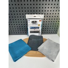 Solingen Mikrofiber 3’lü Bez Seti 60 cm x 40 cm Ultra Emici Mutfak Temizliği İçin