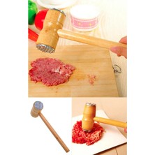 Zuzu Made Et Döveceği Et Yumuşatıcı Çekiç Iki Taraflı Ahşap Saplı Et Tokmak