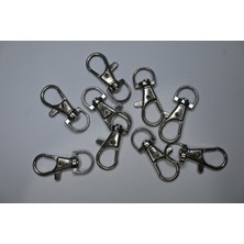 Orhan Çanta 1 cm Balık Kanca Nikel (Gümüş) - Metal Çanta ve Cüzdan Askı Klipsi - 500 Adet