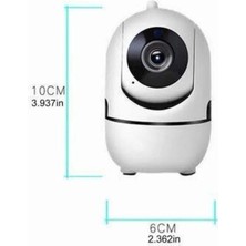 Baby Kamera Kablosuz 720P Beyaz 360 Derece Wifi Kamera Full Hd 1080P