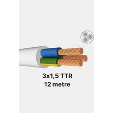 3x1,5 Ttr  Öznur Kablo 12 Metre