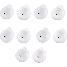 Mimozaavm 4 Çift (8 ADET) Samsung Levelu S6 S7 Edge Note 5 Kulaklık Silikonu-Beyaz