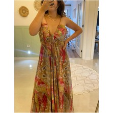 Nihanello Butik Renkli Uçuş Uçuş Elbise