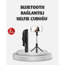 Dinç Store 44 Kablosuz Bluetooth Selfie Çubuğu – 360° Dönebilir Başlık, Taşınabilir ve Şık Tasarım Di