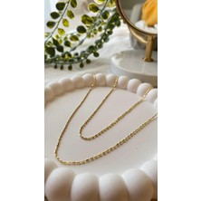 Jewelry 14K 60 cm Sıralı Mini Kapsül Zincir Kolye
