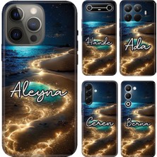Nurdic Huawei Honor P30 P40 Mate 20 Lite Y9 Prime 2017 2019 Nova 12S Kılıf Isim Yazılı Golden Beach
