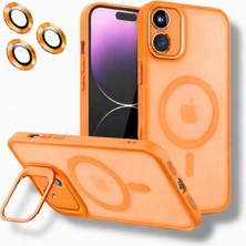 Bruntoo BR Iphone 17 Uyumlu Mat Serisi Standlı Kapak Magsafe Kılıf +Lens Koruma .