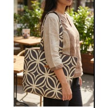 Angel's Collection Kanvas  Kahve Omuz Çantası