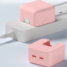 McStorey Apple 35W Dual Usb-C Compact Adaptör Silikon Koruyucu – Darbe Emici Şarj Kılıfı