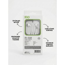 Type-C Girişli Mikrofonlu Kablolu Kulakiçi Kulaklık - Üstün Ses Netliği ve Ergonomik Tasarım - Beyaz