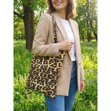 Leopar Desenli Çanta - Çevre Dostu - Sıvı Itici Özelliğe Sahip