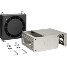 McStorey Mac Mini M4 M4 Pro Uyumlu Tpu Kırılmaz Dikey Kılıf Delikli Soğutma Standı Metal Ayak Kulp