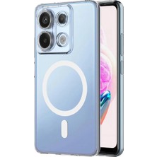 Redmi Note 13 4g Combo Sert Şeffaf Magsafe Kapak - Şeffaf