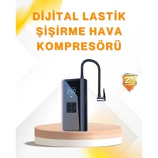 İntora LED Fenerli ve Sos Işıklı Çok Fonksiyonlu Hava Kompresörü