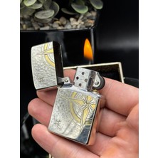 Nikaş Chief Pusula Işlemeli Rüzgar Geçirmez Benzinli Koleksiyonluk Çakmak -Limited Edition(Sınırlı Üretim)