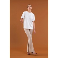 Nihanello Butik Beyaz Oversize T-Shirt