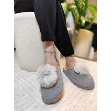 Peluş Ponponlı Terlik