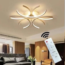 Hevsel Antrasit Gövde, Kumandalı ve 3 Renk Işık, Yengeç Plafoner Led Avize