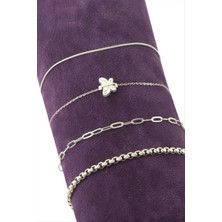 Osense 4 Adet Kelbek Zincir Bileklik