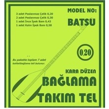 Pazarcan Bağlama Aksesuar Tam Takım Tel 0.20 Batsu