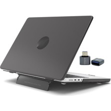 McStorey MacBook Air 13.6 Kılıf – 2024 M4 Standlı Mat Şeffaf Sert Kapak Isı Dağıtımlı Ince Tasarım