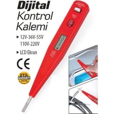 Pazarcan Profesyonel Dijital Kontrol Kalemi Tornavida Voltaj Ölçer