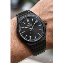 Reward Siyah Erkek Kol Saati | 42 mm Çelik Kasa, Siyah Kadran, Siyah Çelik Kordon