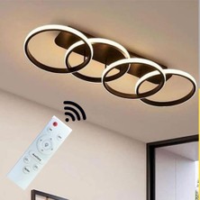 Hevsel Antrasit Gövde, Kumandalı ve 3 Renk Işık, Olimpiyat Led Avize